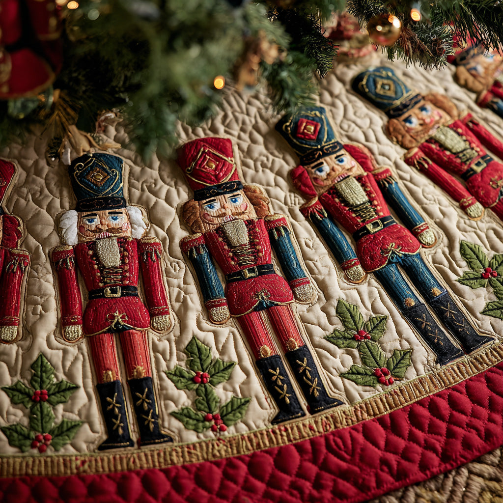 Toy Soldier Quilted Christmas Tree Skirt