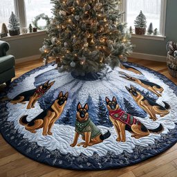 Shepherd Joy Quilted Christmas Tree Skirt