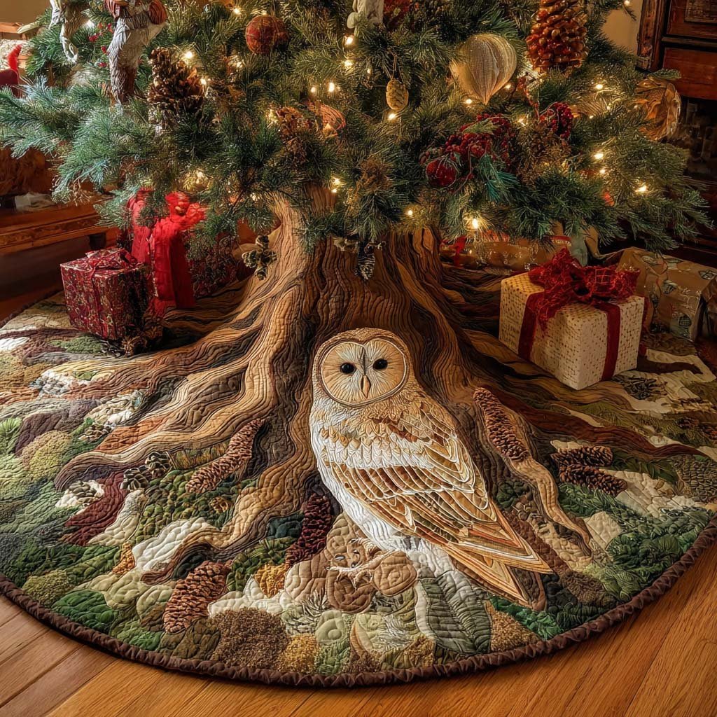 Forest Trails Christmas Quilted Tree Skirt