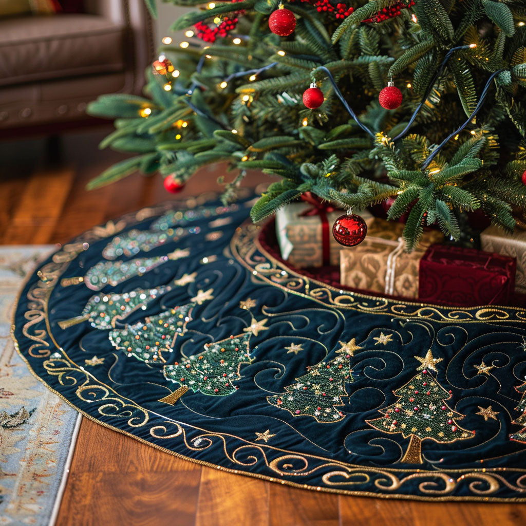 Twilight Forest Quilted Tree Skirt