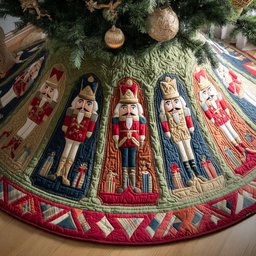 Festive Soldier Christmas Quilted Tree Skirt