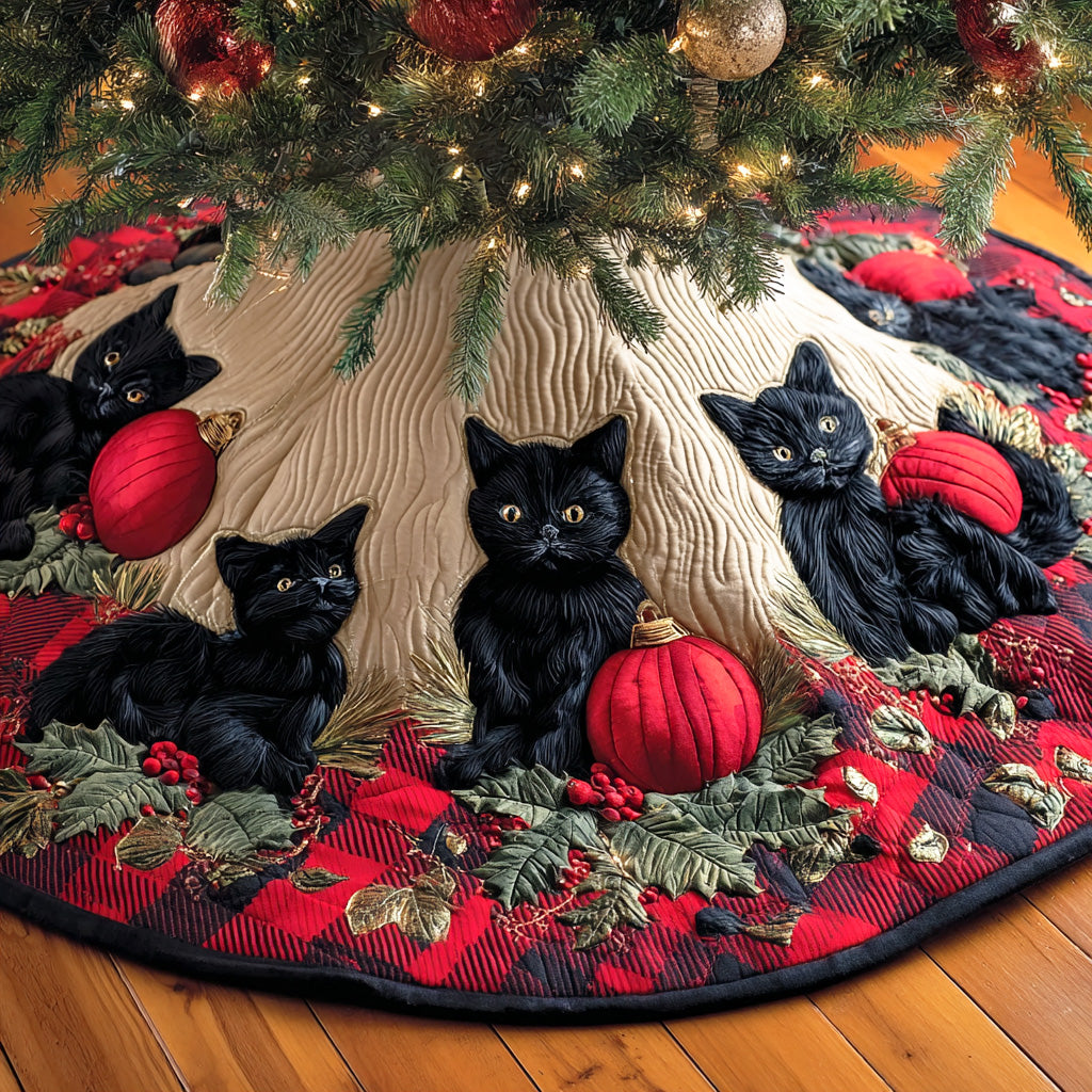 Shadow Garden Christmas Quilted Tree Skirt