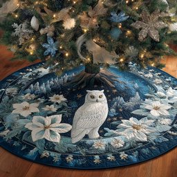 Whisper Watcher Quilted Tree Skirt