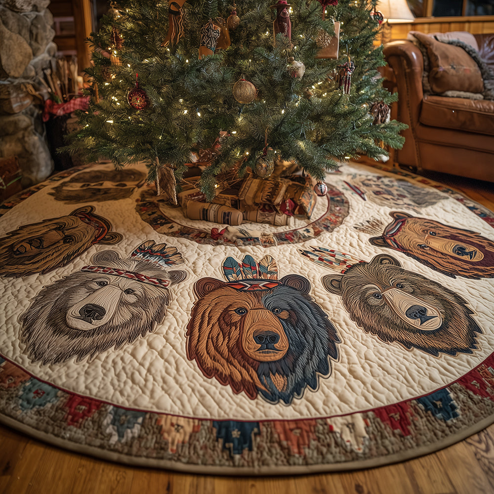 Call of the Ancients Christmas Quilted Tree Skirt