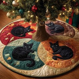 Fourfold Dreams Quilted Tree Skirt