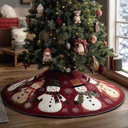 Winter Magic Christmas Quilted Tree Skirt