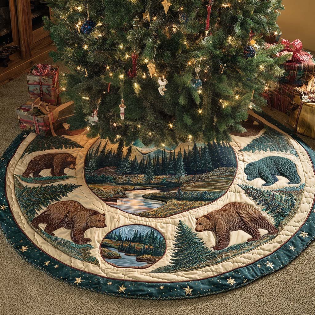 Northern Tracks Quilted Tree Skirt