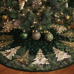 Holiday Warmth Christmas Quilted Tree Skirt