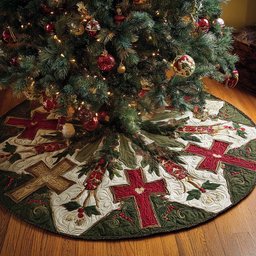 Blessed Christmas Christmas Quilted Tree Skirt