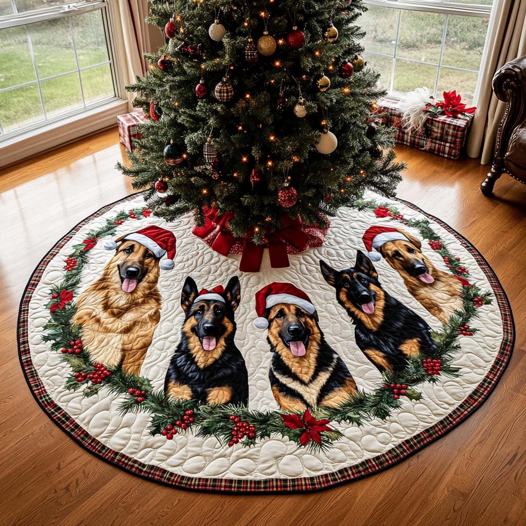 Shepherd Glow Quilted Christmas Tree Skirt