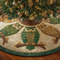 Evergreen Wisdom Quilted Tree Skirt