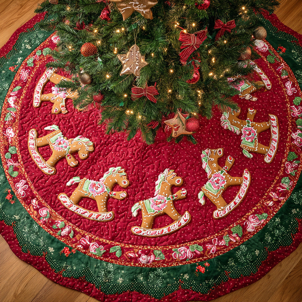 Frosted Lane Christmas Quilted Tree Skirt
