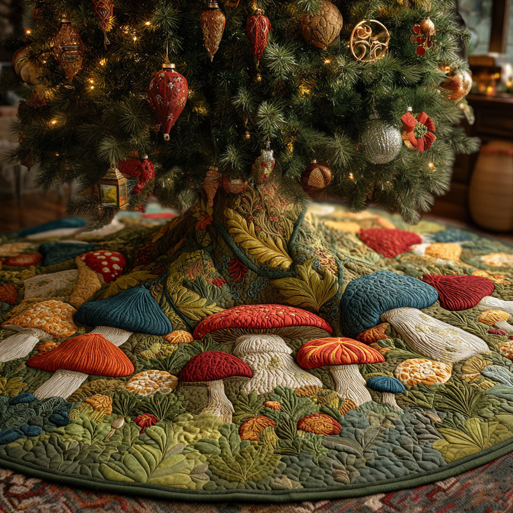 Forest Loop Christmas Quilted Tree Skirt