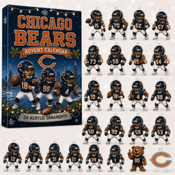 Chicago Bears Christmas Advent Calendar Christmas Countdown Decor Xmas Gift For Bears Fans