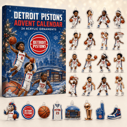 Detroit Pistons Christmas Advent Calendar Xmas Home Decor Unique Fan Gifts