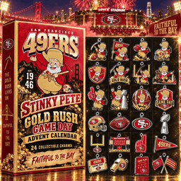 San Francisco 49ers X Stinky Pete Gold Rush Advent Calendar 2026 Football Christmas Gift For Fans