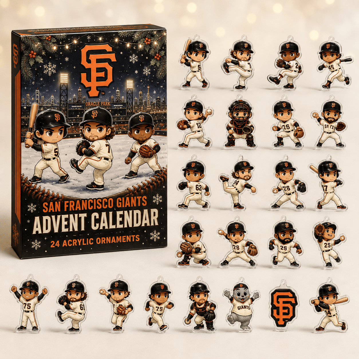 San Francisco Giants Xmas Advent Calendar Holiday Decor Christmas Gifts For Basketball Fans