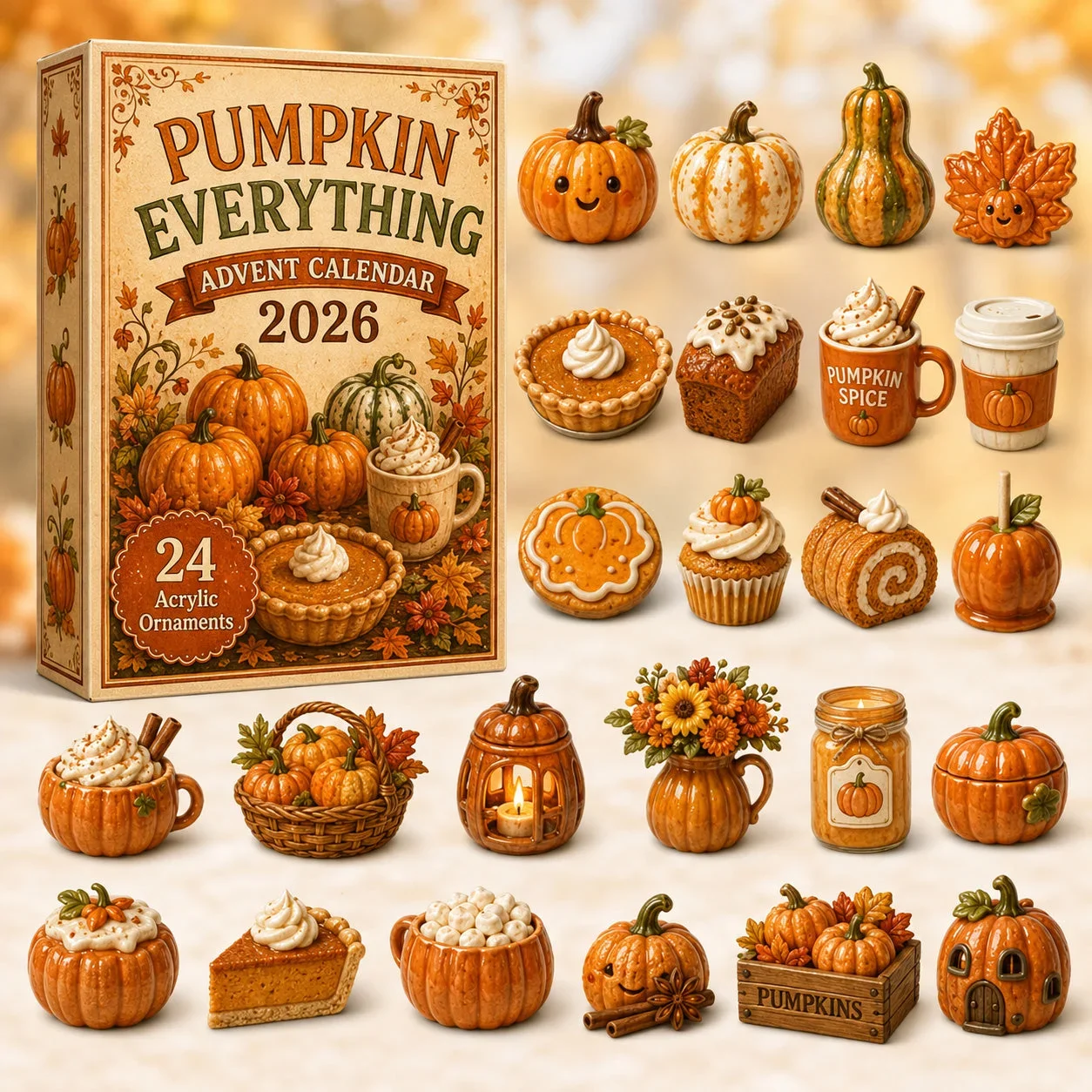 Pumpkin Everything Advent Calendar 2026 24 Day Festive Countdown Best Thanksgiving Gifts
