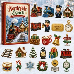 North Pole Express Advent Calendar 2026 Christmas Countdown Decor Best Xmas Gift Ideas