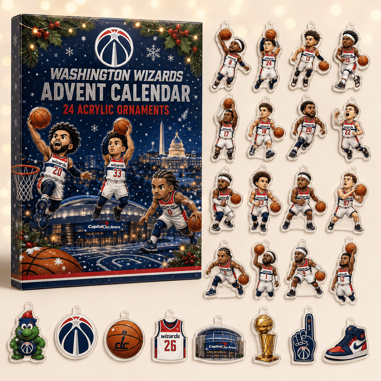 Washington Wizzards Christmas Advent Calendar Xmas Calendar Countdown Best Gifts For Fans