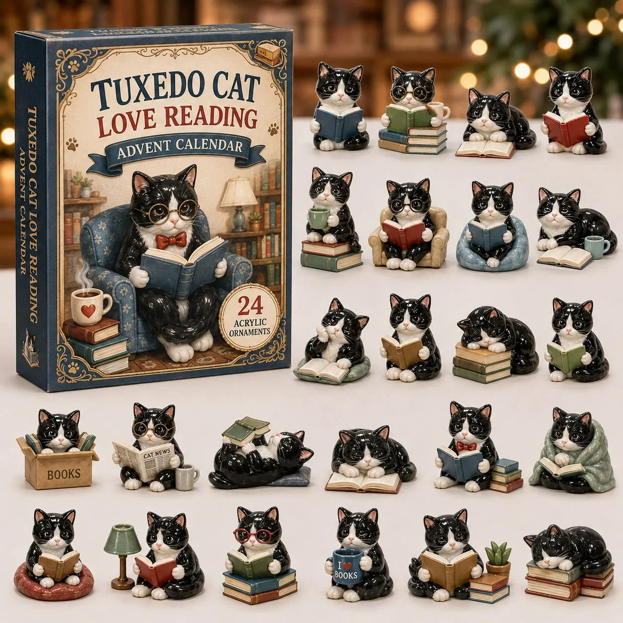 Tuxedo Cats Advent Calendar 2026 Xmas Calendar Countdown Xmas Gifts For Cat Mom