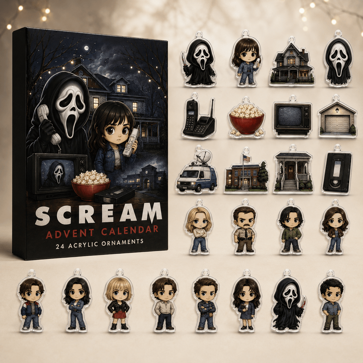 Scream Horror Movie Inspired Advent Calendar Halloween Home Decor Scary Gift Ideas