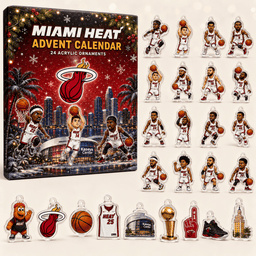 Miami Heat Christmas Advent Calendar Xmas Countdown Decor Baksetball Lovers Gifts