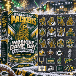 Green Bay Packers X Chewbacca Game Day Advent Calendar 2026 Christmas Countdown Gift For Packers Fans