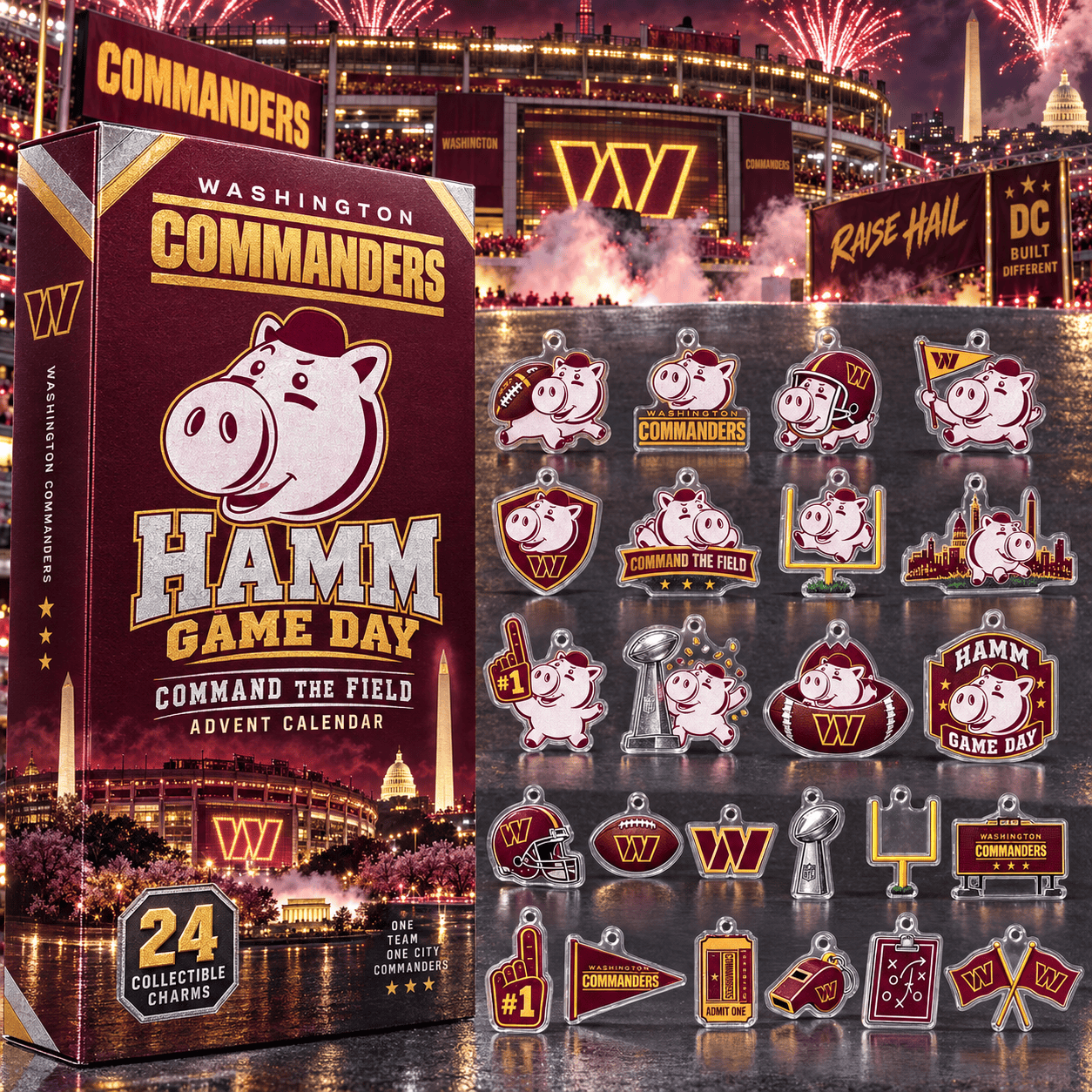 Washington Commanders X Hamm Football Advent Calendar 2026 Team Spirit Holiday Gift For Fans