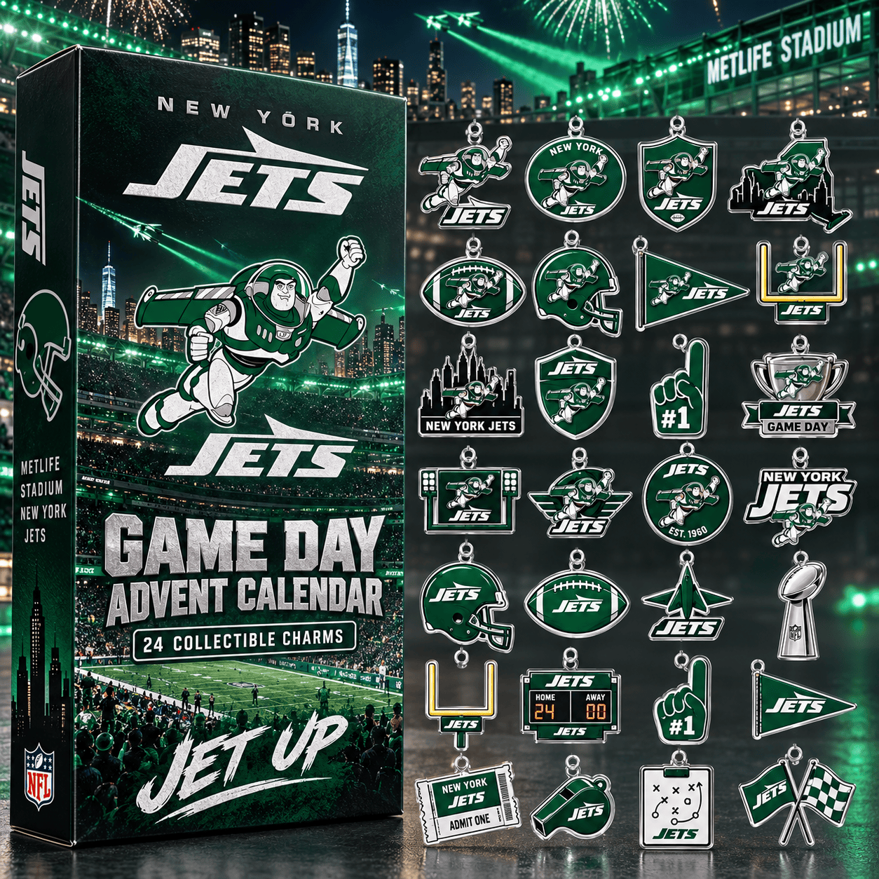 New York Jets X Buzz Lightyear Game Day Advent Calendar 2026 Holiday Gift For Football Supporters