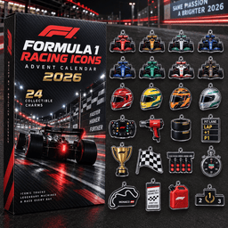 Formula 1 Racing Icons Advent Calendar 2026 Motorsport Holiday Gift For Racing Fans