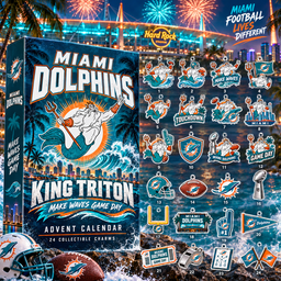 Miami Dolphins X King Triton Team Spirit Advent Calendar 2026 Football Family Christmas Gift