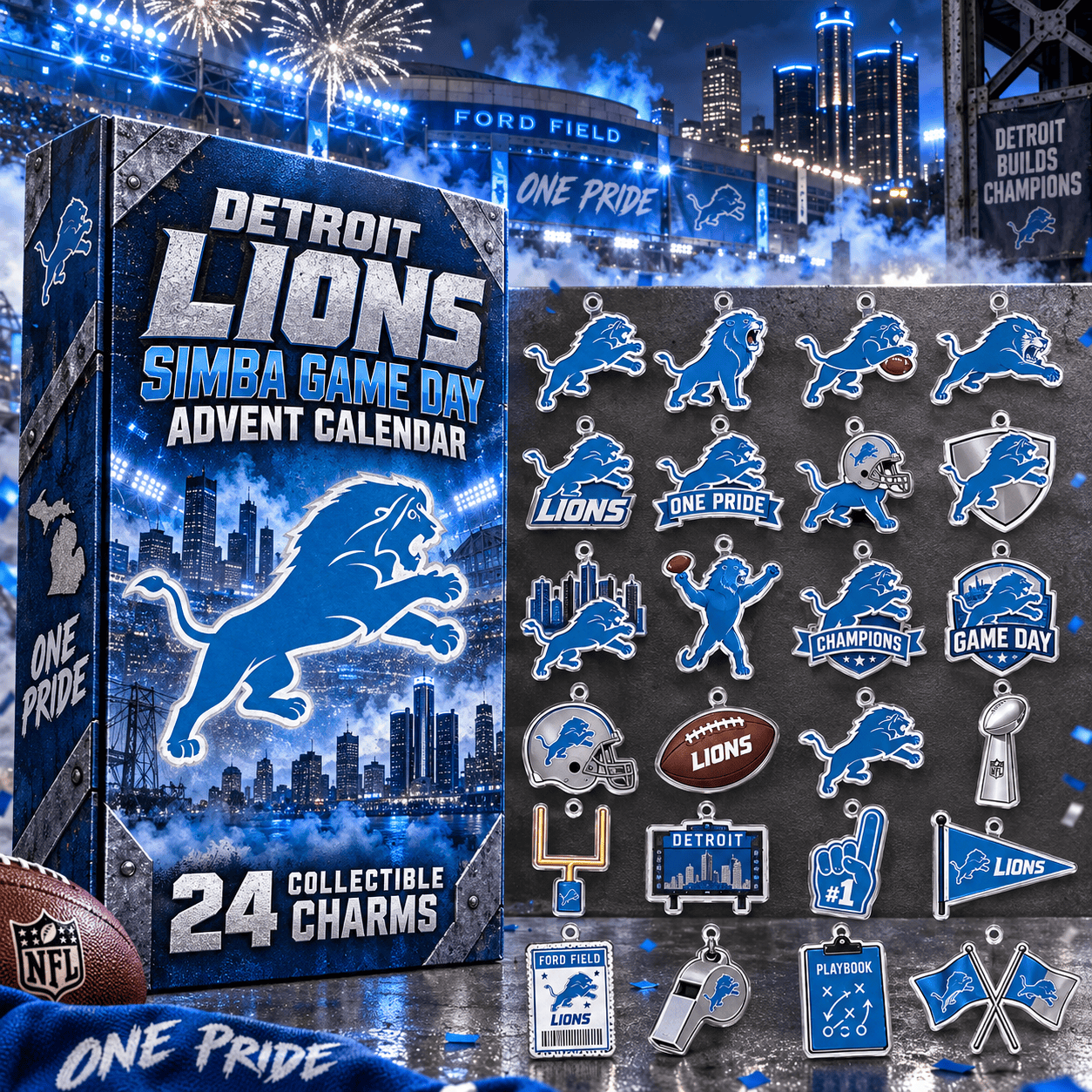 Detroit Lions X Simba Team Spirit Advent Calendar 2026 Game Day Gift For NFL Fans