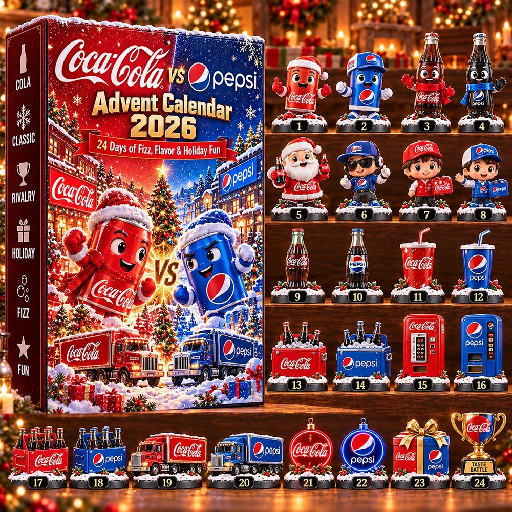 Coca-Cola Vs Pepsi Advent Calendar 2026 Fizz And Flavor Christmas Countdown Soda Fans Gift
