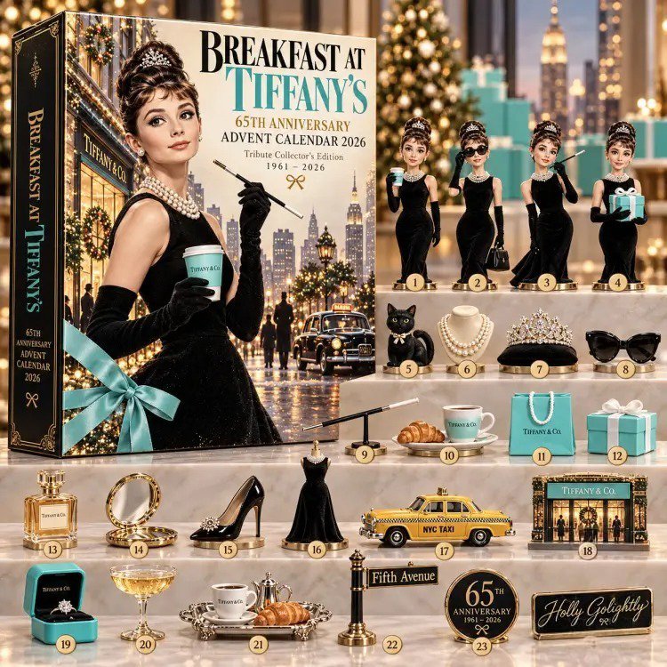 Breakfast At Tiffany_s 65th Anniversary Advent Calendar 2026 Christmas Countdown Movie Gift