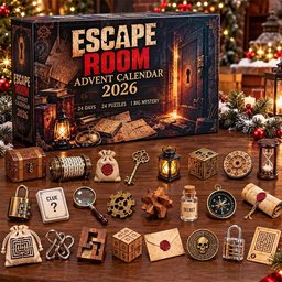 Escape Room Advent Calendar 2026 Puzzles And Mystery Christmas Countdown Puzzle Lover Gift