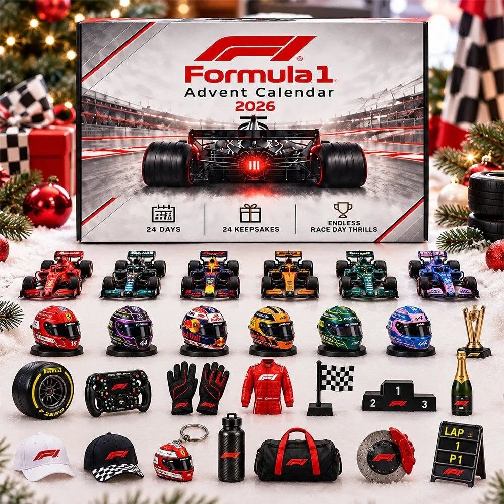 Formula 1 Advent Calendar 2026 F1 Race Day Christmas Countdown Racing Fan Gift