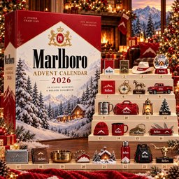 Marlboro Advent Calendar 2026 Snowy Mountain Western Christmas Countdown Cowboy Lover Gift