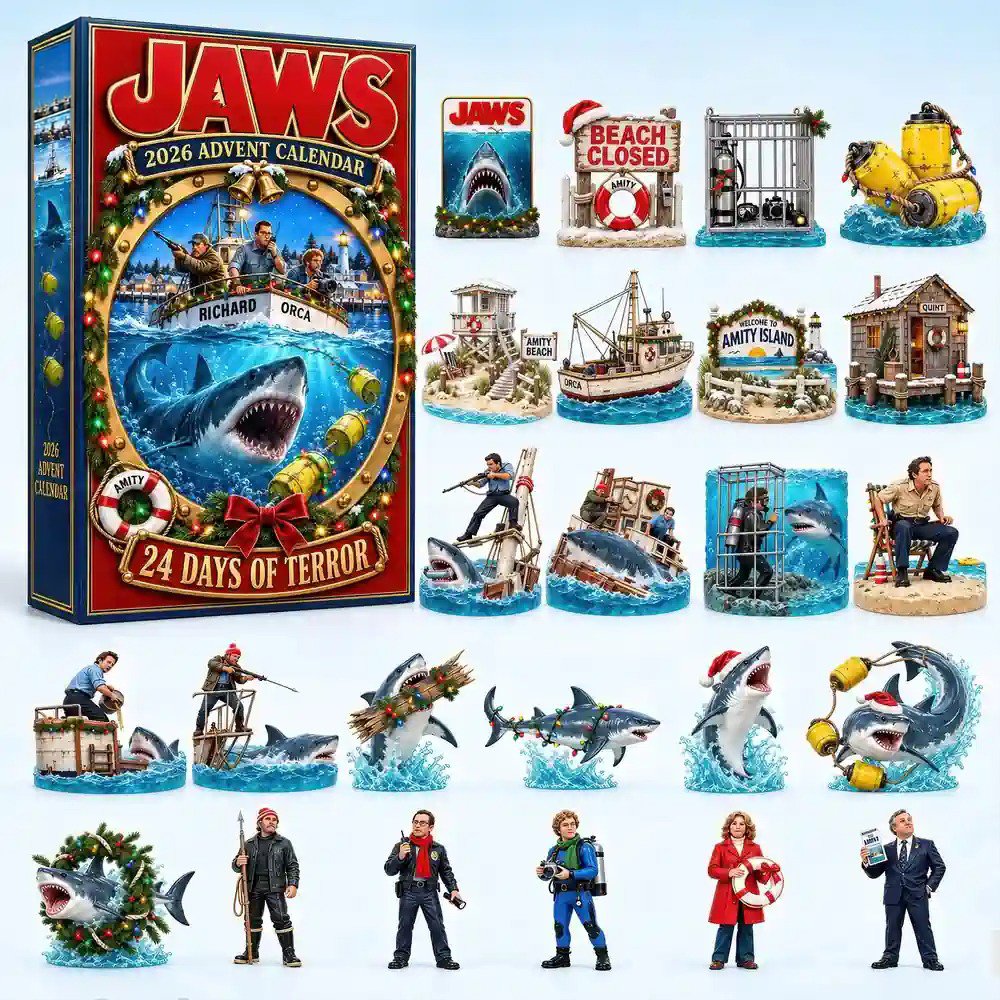 Jaws Advent Calendar 2026 Leviathan Of The Deep Shark Christmas Countdown Horror Movie Fans