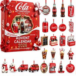 Coca-Cola 140th Anniversary Advent Calendar 2026 Soda Shop Christmas Countdown Xmas Gift