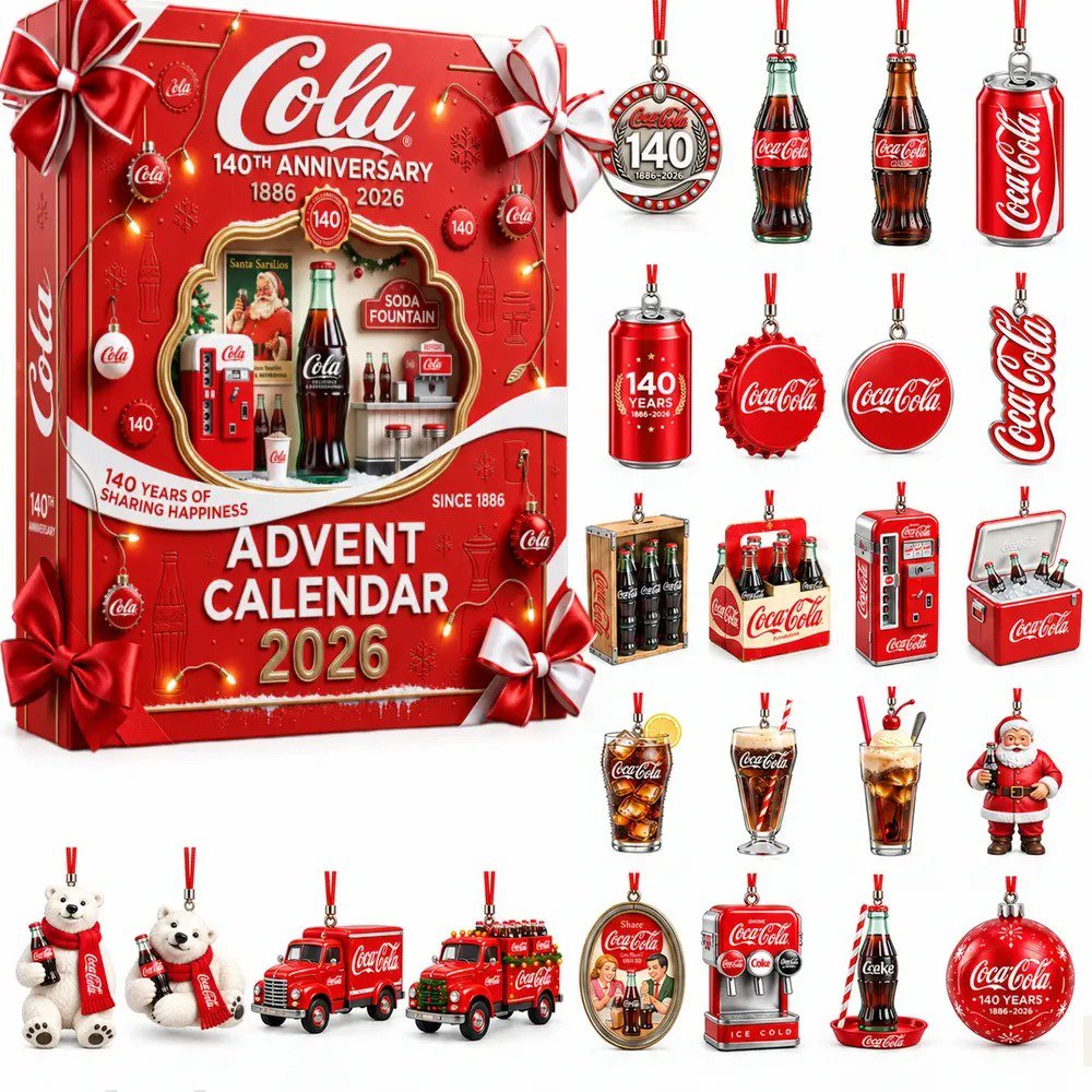 Coca-Cola 140th Anniversary Advent Calendar 2026 Soda Shop Christmas Countdown Xmas Gift