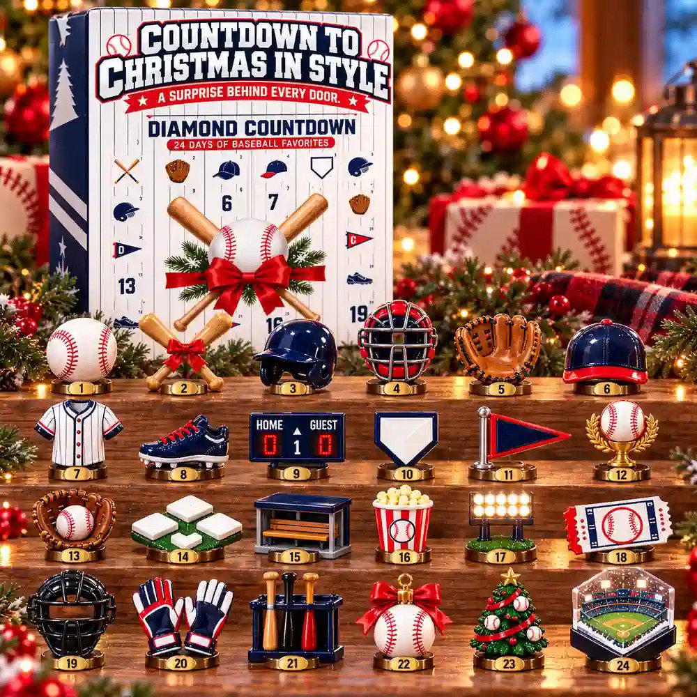 Baseball Advent Calendar 2026 Diamond Favorites Christmas Countdown Baseball Fan Gift