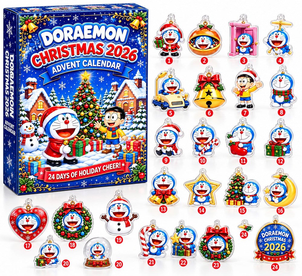 Doraemon Advent Calendar 2026 Holiday Cheer Ornaments Christmas Countdown Anime Fans Gift