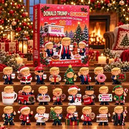 Donald Trump X Dunkin_ Advent Calendar 2026 Donuts And Joy Christmas Countdown Xmas Gift