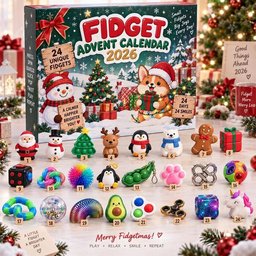 Fidget Advent Calendar 2026 Sensory Toys Christmas Countdown Stress Relief Gift