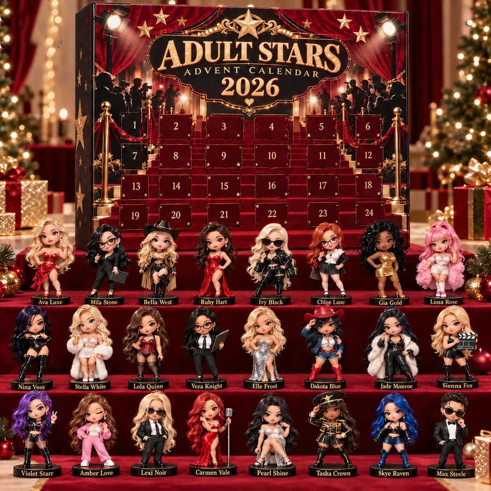 Adult Stars Advent Calendar 2026 Red Carpet Glam Christmas Countdown Adult Novelty Gift
