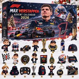 Max Verstappen Advent Calendar 2026 Red Bull Racing F1 Christmas Countdown Racing Fans Gift