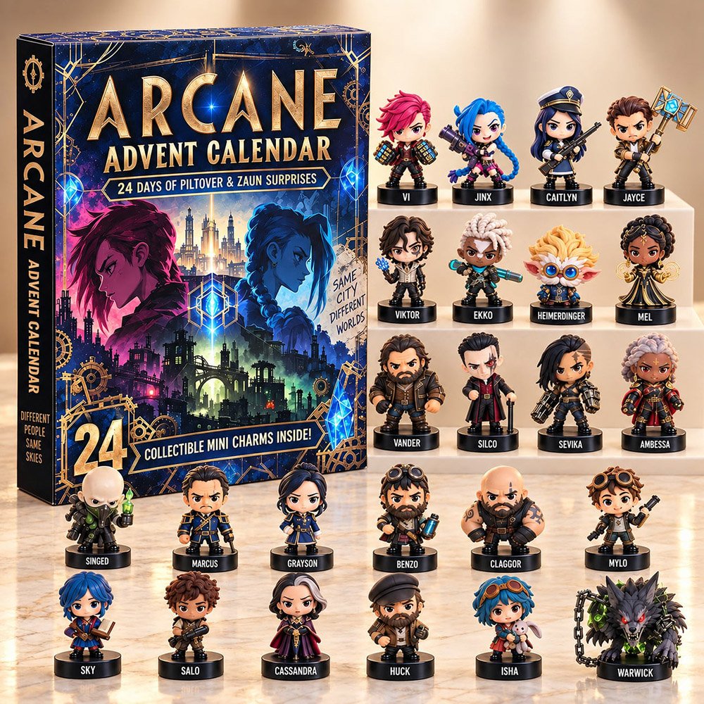 Arcane League Of Legends Advent Calendar 2026 Piltover Zaun Christmas Countdown Gamer Gift