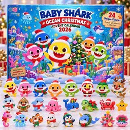 Baby Shark Advent Calendar 2026 Ocean Christmas Friends Christmas Countdown Toddler Gift