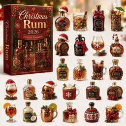 Christmas Rum Advent Calendar 2026 Tropical Drinks Christmas Countdown Liquor Lover Gift